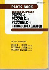 Livro de peças de escavadeira hidráulica Komatsu PC220-3 LC-3 1986 7337E comprar usado  Enviando para Brazil