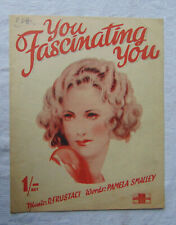 Vintage Sheet Music You Fascinating You Fruscati Smalley Free Postage for sale  CHORLEY