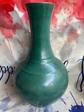 Large Chinese Antique Green Crack Glazed Porcelain Vase China No Mark 15 Inch for sale  Shipping to Canada