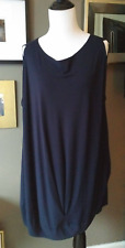 Mini vestido túnica Maria Cornejo azul marinho top sem mangas bolha oversized stretch comprar usado  Enviando para Brazil
