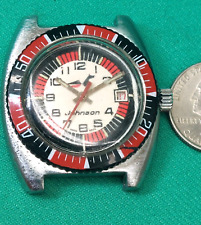 Vintage Johnson Outboard Boat Motors Watch Wristwatch for Parts or Repair for sale  Shipping to South Africa