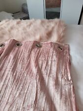 pink velvet curtains for sale  BOLTON