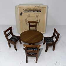Casa de bonecas miniatura Early Americana mesa de jantar e conjunto de 4 cadeiras na caixa vintage comprar usado  Enviando para Brazil