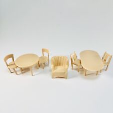 Móveis vintage de plástico para casa de bonecas Marx 7 peças. Lote -Mesa, cadeiras, poltrona, usado comprar usado  Enviando para Brazil