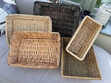 Vintage wicker trays for sale  ROMSEY