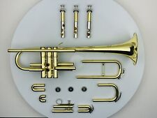 QUASE PERFEITO Jupiter C Trompete & Bb BÔNUS Tuning Slide (2 Trompetes em Um) com Estojo! comprar usado  Enviando para Brazil