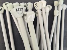 Aero Vintage Knitting Needles Pairs in Old UK Sizes. Pick Size 6.5"  10" 12" 14" for sale  Shipping to South Africa