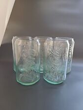 5 - VTG. Coca Cola Coke Can Shaped Glasses - Pale Green  12 oz. for sale  Shipping to South Africa