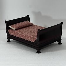 Vintage 1:12 Scale Sleigh Bed, Dollhouse Miniature, used for sale  Shipping to South Africa