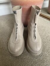 Zip leather boots for sale  LONDON