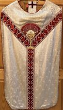 Used, Latin Mass Mass Set-White ROMAN Chasuble W/ Chalice Veil+Burse - Used for sale  Shipping to South Africa