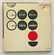 Usado, Fita de molinete 7-1/2ips Songs Of Kurt Weill cantada por Felicia Sanders garantida  comprar usado  Enviando para Brazil