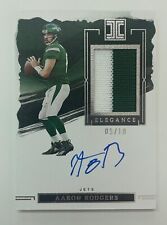 2023 Impecável Aaron Rodgers no Cartão Patch Auto 9/10 Jets HOF QB1 comprar usado  Enviando para Brazil