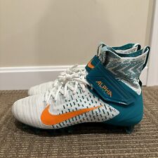 NEW Nike Alpha Menace Elite 2 Flyknit Aqua Orange Football Cleats Men’s U.S. 11 for sale  Shipping to South Africa
