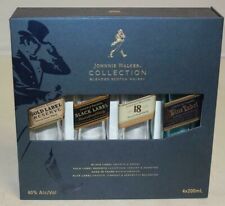 "JUEGO DE 4 BOTELLAS VACÍAS"" JOHNNIE WALKER COLECCIÓN Whisky Escocés Mezclado AZUL DORADO" segunda mano  Embacar hacia Argentina