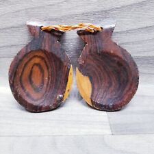Castañuelas de madera españolas talladas a mano hechas a mano de colección castañuelas flamenco segunda mano  Embacar hacia Argentina