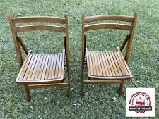 Conjunto Vintage de 2 Cadeiras Dobráveis de Madeira Meio Século Feitas na Polônia, usado comprar usado  Enviando para Brazil