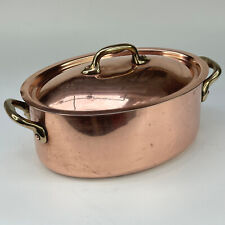 Vintage Kitchenalia Made In France Best Quality Copper Oval Cooking Pot & Lid for sale  Shipping to South Africa