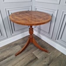 Antique Vintage Round Wooden Inlaid Hall Side Occasional Wine Table Burr Walnut for sale  Shipping to South Africa