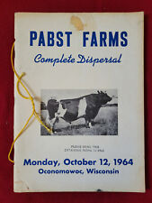 Livro: Pabst Farms Complete Holstein Dispersal/Oconomowoc WI/12 de outubro de 1964, usado comprar usado  Enviando para Brazil