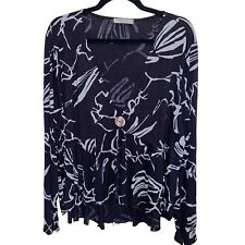 Blusa túnica feminina Chalet Et Ceci XL arte para usar jaqueta camisa Lagenlook comprar usado  Enviando para Brazil