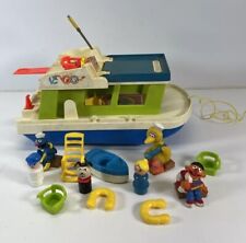 VINTAGE 1972 FISHER PRICE LITTLE PEOPLE HAPPY HOUSE BOAT #985 Figures Accessorie for sale  Shipping to South Africa