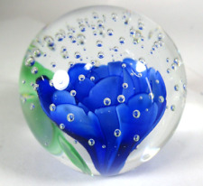 Paperweight blue flower for sale  Shipping to Ireland