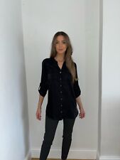 Totalmente Nueva Nueva Wallis Negro Satén Camisa Blusa Talla 10,12,14,16,18 segunda mano  Embacar hacia Mexico