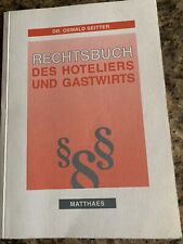 Rechtsbuch hoteliers gastwirts gebraucht kaufen  Berlin