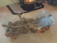 Elegant Driftwood Glass Top  Coffee Table for sale  Grand Junction