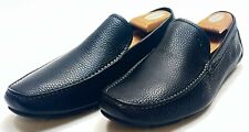 Mens Black Salvatore Ferragamo Pebble Grain Parigi Driving Loafer Size 8.5D for sale  Shipping to South Africa