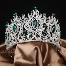 Tiara de cristal 10,5 cm de altura coroa casamento noiva rainha princesa formatura 5 cores comprar usado  Enviando para Brazil