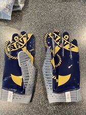 Luvas de futebol americano marinhas Naval Academy UA Spotlight grande emitidas por equipe comprar usado  Enviando para Brazil