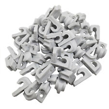 (Lot of 50) Down Wall Wire Shelf Loop Clips, Plastic Brackets for Closet Shelf  for sale  Shipping to South Africa
