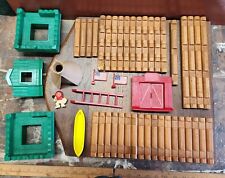 Used, Mixed Lot Of Over 80 Pieces Of Vintage Lincoln Logs Fort Indian Canoe Ladder for sale  Shipping to South Africa