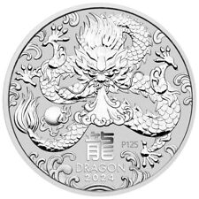 Moneda bullion de plata Australia serie lunar 2024 años dragón Perth Mint 1 OZ 9999 segunda mano  Embacar hacia Mexico