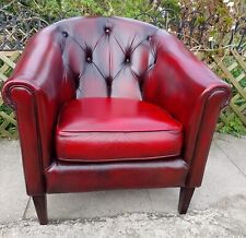 Red chesterfield leather for sale  MANCHESTER