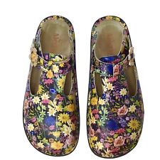 Alegria Classic Cultivate Floral Clogs Mules Leather 41 or 10.5/11 US ALG-420 for sale  Shipping to South Africa