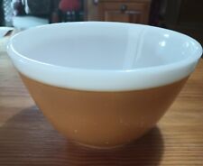 Vintage Pyrex Gold Butterscotch White Rim Mixing Bowl 1 1/2 pint #401 Ovenware. for sale  Shipping to South Africa