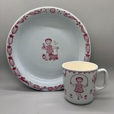 Vintage Stavanger Flint Norway Child’s Plate Mug Set By Kari Nyquist STA20 for sale  Shipping to South Africa