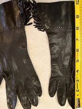 leather fringe gloves for sale  New York