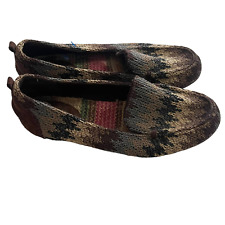 Zapatos planos mocasines para mujer The Sak talla 6 tejidos de crochet marrón negro azteca segunda mano  Embacar hacia Argentina