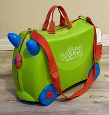 Mala Trunki Melissa & Doug Kids Ride On Wheeled Bagagem Verde com Chifres Azuis, usado comprar usado  Enviando para Brazil