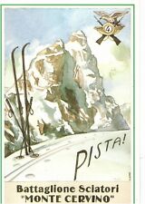 Cartolina battaglione sciatori usato  Thiene