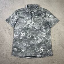 Camisa polo masculina Lululemon GG (estimativa) cinza tingida desempenho roupas ativas comprar usado  Enviando para Brazil