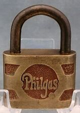 Antigo PHILGAS, Phillips 66, Cadeado Logotipo Publicitário, Fechadura e Chave de Posto de Gasolina comprar usado  Enviando para Brazil