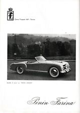 Pubblicita 1952 pininfarina usato  Biella