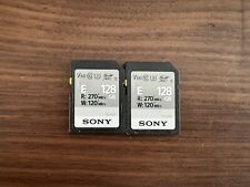 2 x Cartão de Memória SDXC Sony E Series SF-E128 128GB UHS-II Classe 10 U3 4K V60 comprar usado  Enviando para Brazil