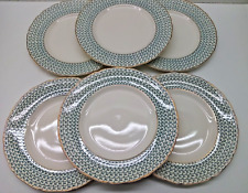Vintage Royal Swan Dinner Plates x 6, Gold Rim, Winchester for sale  Shipping to South Africa