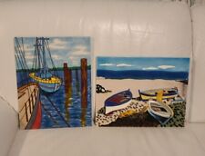 Colourful boats ceramic for sale  TEIGNMOUTH